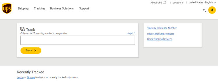 track ups package without tracking number