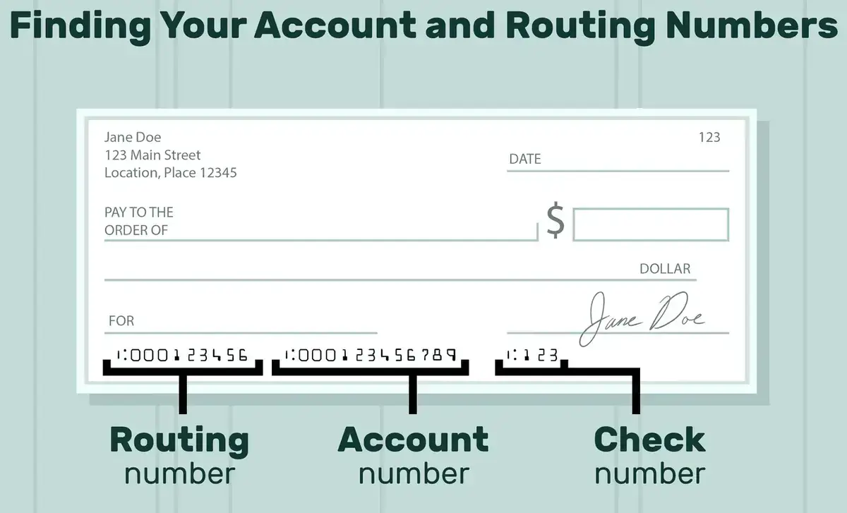 where is the account number on a check